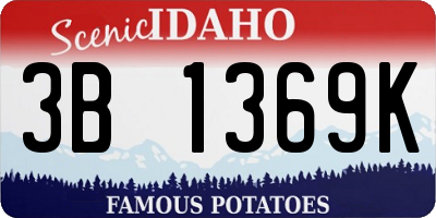 ID license plate 3B1369K