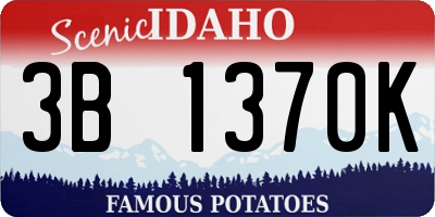 ID license plate 3B1370K