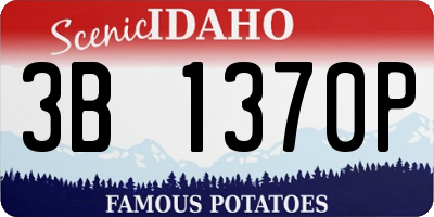 ID license plate 3B1370P