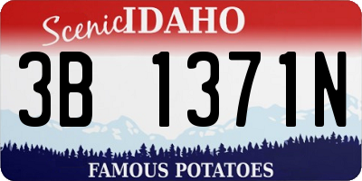 ID license plate 3B1371N