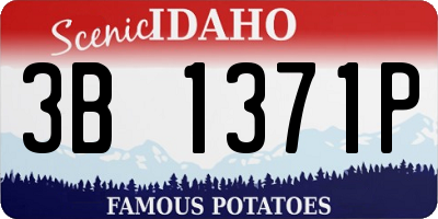 ID license plate 3B1371P