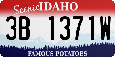 ID license plate 3B1371W
