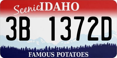 ID license plate 3B1372D