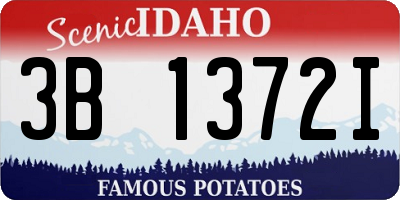 ID license plate 3B1372I