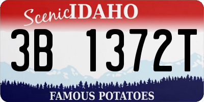 ID license plate 3B1372T