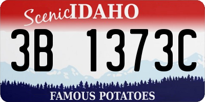 ID license plate 3B1373C