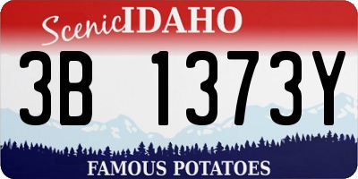 ID license plate 3B1373Y