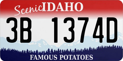 ID license plate 3B1374D
