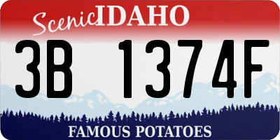 ID license plate 3B1374F