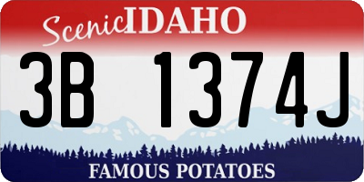 ID license plate 3B1374J