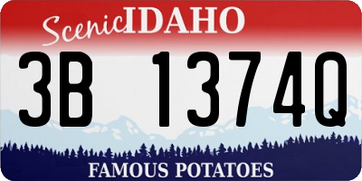 ID license plate 3B1374Q
