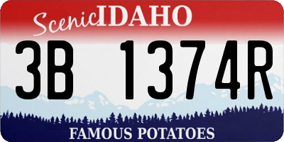 ID license plate 3B1374R