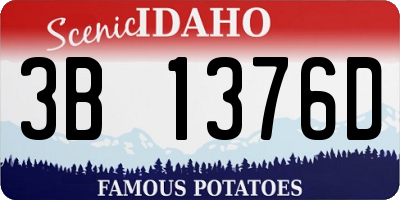 ID license plate 3B1376D