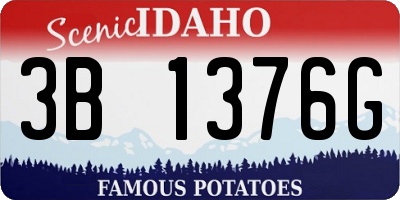 ID license plate 3B1376G