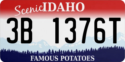 ID license plate 3B1376T