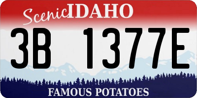 ID license plate 3B1377E