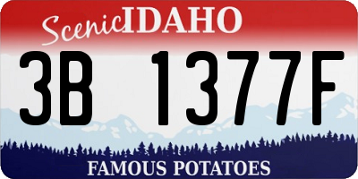 ID license plate 3B1377F