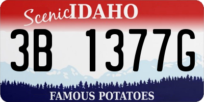 ID license plate 3B1377G