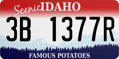 ID license plate 3B1377R