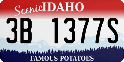 ID license plate 3B1377S