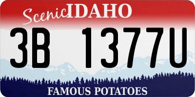 ID license plate 3B1377U