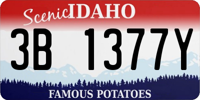 ID license plate 3B1377Y