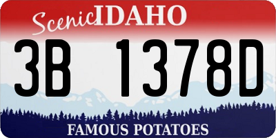 ID license plate 3B1378D