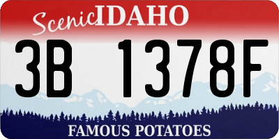 ID license plate 3B1378F
