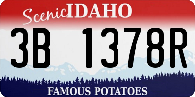 ID license plate 3B1378R