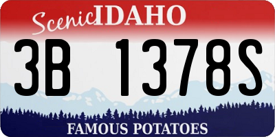 ID license plate 3B1378S