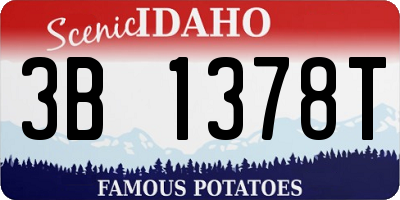 ID license plate 3B1378T