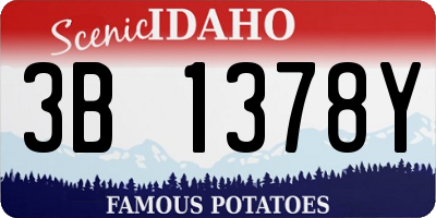 ID license plate 3B1378Y