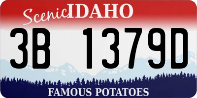 ID license plate 3B1379D
