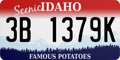 ID license plate 3B1379K