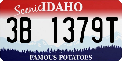 ID license plate 3B1379T
