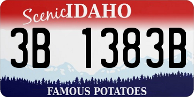 ID license plate 3B1383B