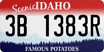 ID license plate 3B1383R
