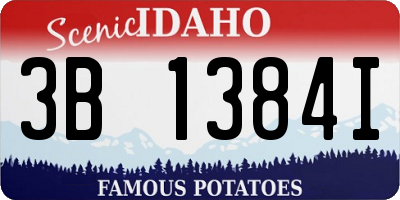 ID license plate 3B1384I