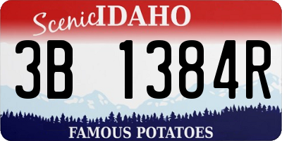 ID license plate 3B1384R