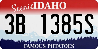 ID license plate 3B1385S