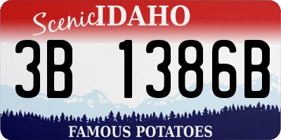 ID license plate 3B1386B