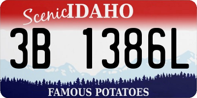 ID license plate 3B1386L