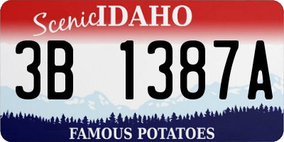 ID license plate 3B1387A