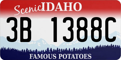 ID license plate 3B1388C
