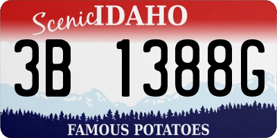 ID license plate 3B1388G