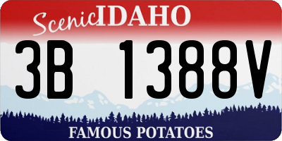 ID license plate 3B1388V