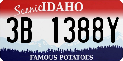 ID license plate 3B1388Y