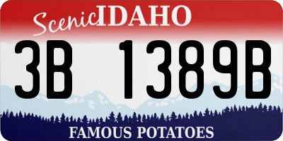 ID license plate 3B1389B