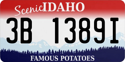 ID license plate 3B1389I