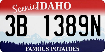 ID license plate 3B1389N